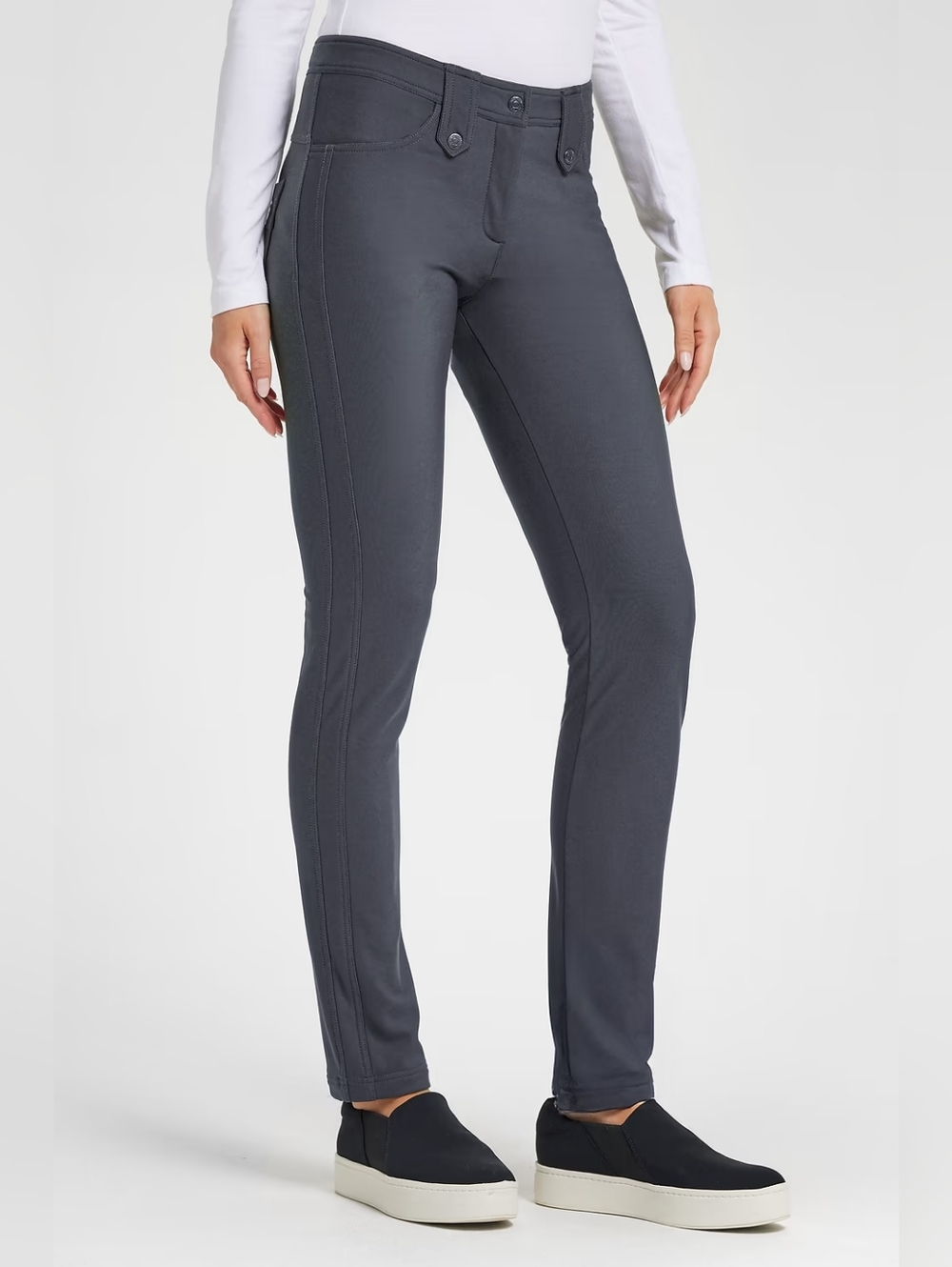Anatomie Skyler Travel Pants Graphite Gray Women's Size Small Straight Slim Leg